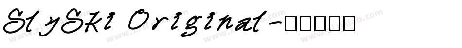 SlySki Original字体转换